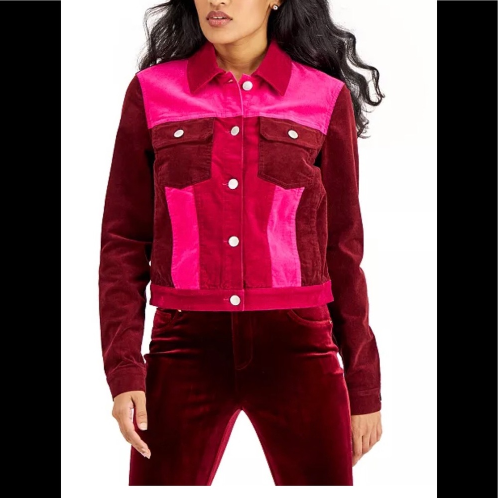 Colorblocked Corduroy Jacket & Pants set